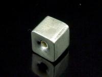 KV-021 Thai karen hill tribe handmade silver 2 small plain cube bead 