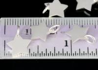 3KH-059 Thai karen hill tribe handmade silver 4 mini die cut star shape charm 10.0 mm