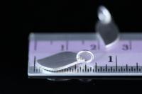 5KH-024 Thai Karen Hill Handmade Tribe Silver 4 middle leaf shape charm