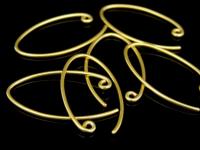 KG-502 24K gold vermeil Karen hill tribe handmade silver 4 earring wire hook