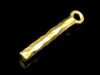 KG-195 24k gold vermeil 3 thai karen hill tribes handmade silver plated Hammered bar charm