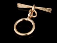 KZ-190 24K rose gold vermeil thai karen hill tribe handmade silver 2 flat round bar toggle 