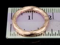 KZ-138 24K rose gold vermeil thai karen hill tribe handmade silver 2 hammered round hoop