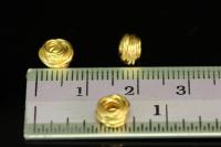 KG-210 thai karen hill tribe silver 6 gold vermeil small wire wrap bead