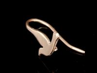 KZ-207 Thai karen hill tribes handmade 24K rose gold vermeil over silver pair bird diecut earring hook 