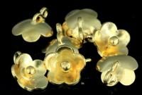 KG-211 24K gold vermeil thai karen hill tribe handmade silver 6 flower charm