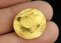 KG-190 Thai karen hill tribes silver 2 gold vermeil tribesman style bead