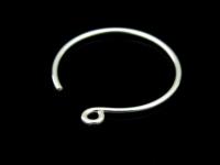 KA-025 Thai karen hill tribe handmade silver white 8 earring post hook