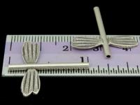 KD-026 Thai karen hill tribe handmade silver 5 dragonfly bead