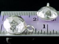 3KH-110 Thai karen hil handmade silver 2 hammered round puffy charm