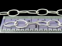 KL-041 Thai karen hill tribe handmade silver 24 Inches white oval link chain