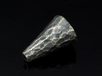 8KH-016 thai karen hill tribe handemade silver white 2 black & white hammered cone cap