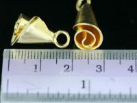 KG-418 Thai karen hill tribe silver 2 gold vermeil flower charm