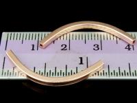 KZ-067 24K rose gold vermeil thai karen hill tribe handmade silver 4 plain square curved tube bead