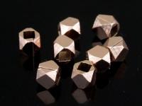 KZ-209 24K rose gold vermeil thai karen hill tribe silver 10 small facet bead