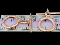 KZ-092 24K rose gold vermeil thai karen hill tribe handmade silver 1 hammered round toggle