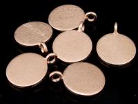 KZ-123 24K rose gold vermeil thai karen hill tribe handmade silver 2 brush disc charm 