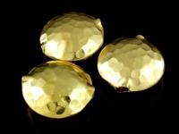 KG-092 24K gold vermeil Karen hill tribe handmade silver 1 hammered puffed bead