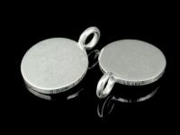 3KH-021 Thai karen hill tribe handmade silver 3 plain disc charm