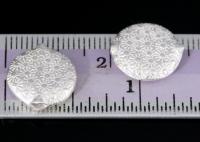 KF-017 Thai karen hill tribe handmade silver 4 daisy print fancy puffy bead