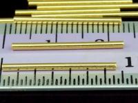 KG-296 24K gold vermeil Karen hill tribe handmade silver 10 plain straigle tube bead 