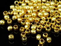 KG-221 24K gold vermeil 60 thai karen hill tribes handmade silver plain disc bead