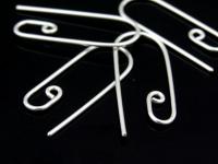 KA-038 Thai karen hill tribe handmade silver white 6 earring post hook