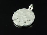 3KH-102 Thai karen hill tribe handmade silver 3 small hammered round disc charm