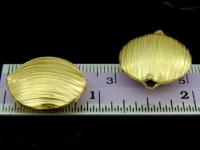 KG-443 24K gold vermeil Karen hill tribe handmade silver 1 snall scratch round puffy bead