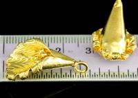 KG-562 Thai karen hill tribes handmade silver 1 gold vermeil long wild flower charm