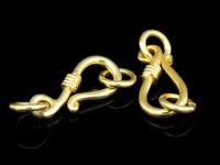 KG-357 24K Gold vermeil thai karen hill tribe handmade silve 3 thai karen hill tribes silver shiny snake clasp