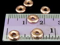 KZ-049 24K rose gold vermeil thai karen hill tribe handmade silver 10 plain disc spacer brad