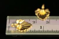 KG-205 Thai karen hill tribes handmade silver 4 gold vermeil small flower charm