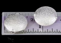 KF-018 Thai karen hill tribe silver 2 hammered round puffy bead