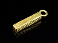 KG-196 24K gold vermeil Karen hill tribe handmade silver 1 scratch bar charm 
