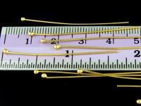 KG-120 24K gold vermeil 20 thai karen hill tribes handmade silver round ball headpin