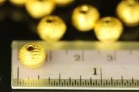 KG-609 24K gold vermeil thai karen hill silver 6 round puffy beads