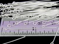 KA-092 Thai karen hill tribe handmade silver 10 eyepin 24 gauge