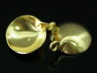 KG-573 Thai Karen Hill tribe 3 Silver Yellow gold color (vermeil) smooth petal charm