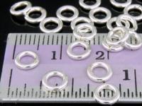 KA-056 Thai karen hill tribe handmade silver 45 mini closed  plain  hoop