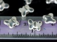 2KH-022 thai karen hill tribe silver 6 plain butterfly bead