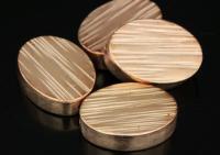 KZ-221 Thai karen hill tribe silver 2 rose gold vermeil line hammered scratch cylinder oval shaped bead