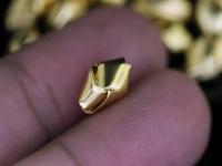 KG-278 Thai karen hill tribe silver 8 gold vermeil weave bead