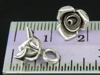 4KH-033 Thai karen hill tribe handmade silver 4 small rose charm