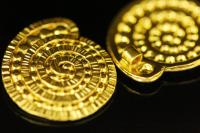 KG-605 24K gold vermeil Karen hill tribe handmade silver 1 spiral charm