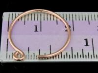 KZ-069 24K rose gold vermeil thai karen hill tribe handmade silver 6 earring wire hook