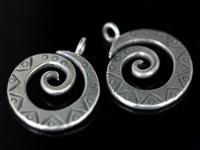 2KH-023 thai karen hill tribe silver 1 swirl fancy charm