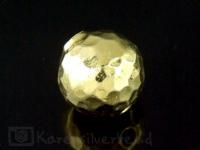 KG-032 24K gold vermeil 2 thai karen hill tribes handmade silver hammered ball bead