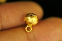 KG-608 24K gold vermeil thai karen hill silver 4 fancy round ball bell charm