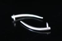 2KH-052 thai karen hill tribal silver 4 tusk shape chamr with hoop